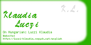 klaudia luczi business card